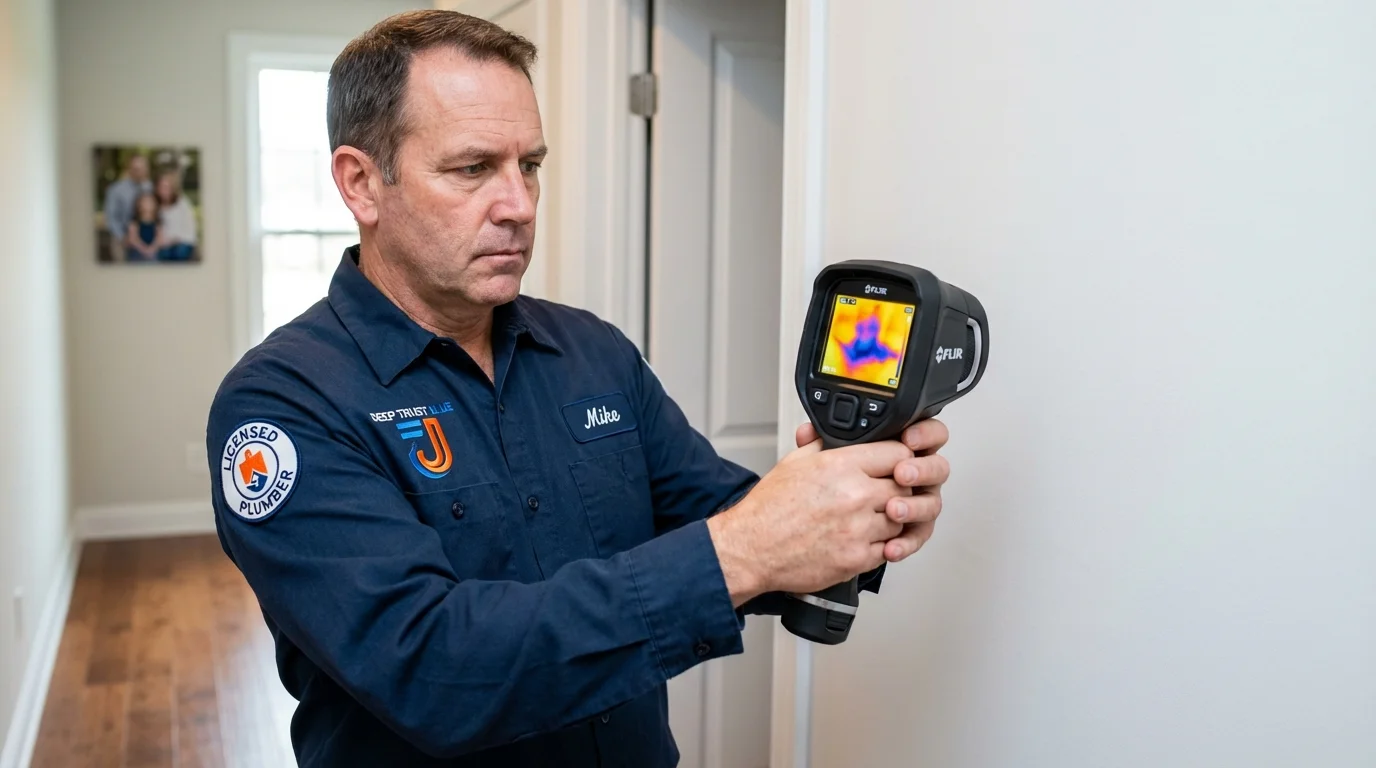 Thermal imaging leak detection by Johns Plumbing LLC in Geronimo